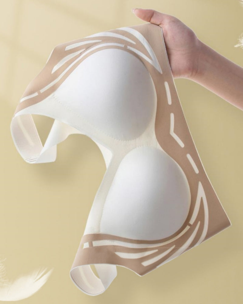 Sostén para Dormir Sin Costuras y Sin Aros con Push Up y Colores Contrastantes