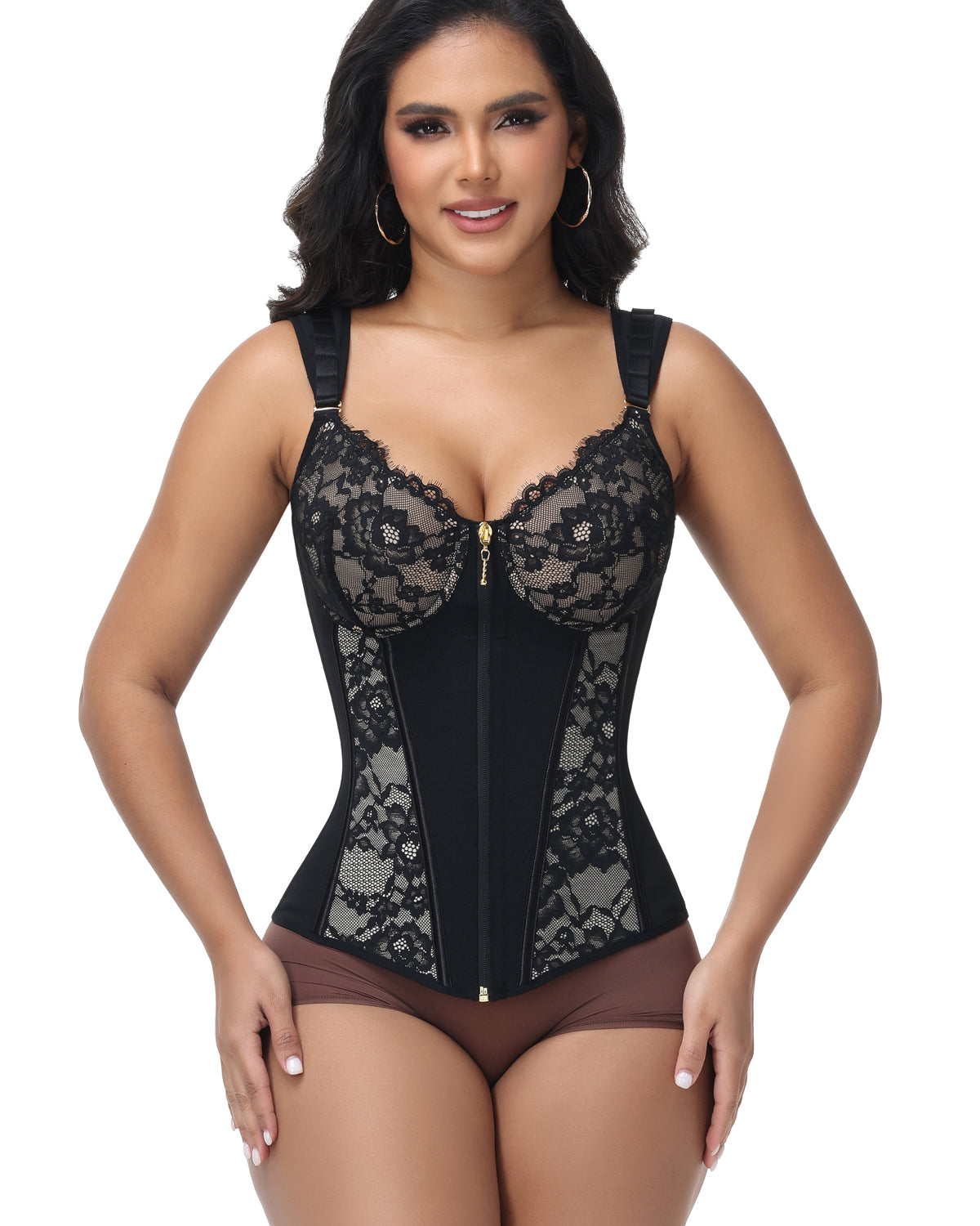 Shapshe® Fajas Colombianas Cinturilla Moldeadora de Encaje Floral para Abdomen