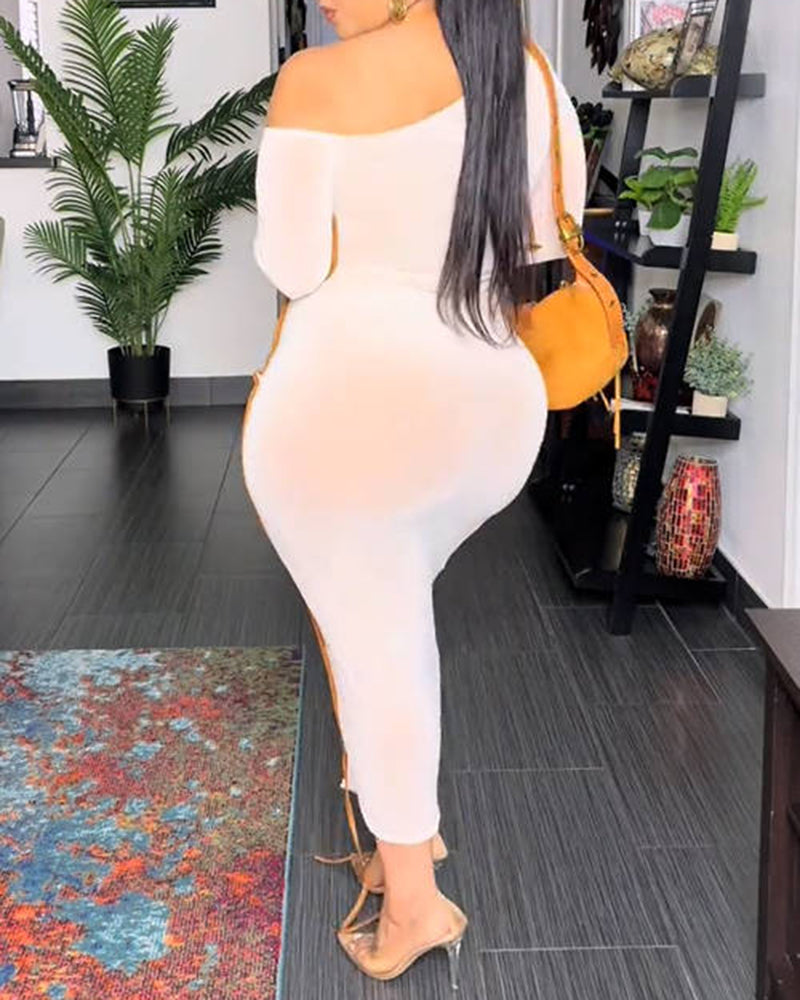 Sexy Breathable Off Shoulder Slim Fit Dress for Women