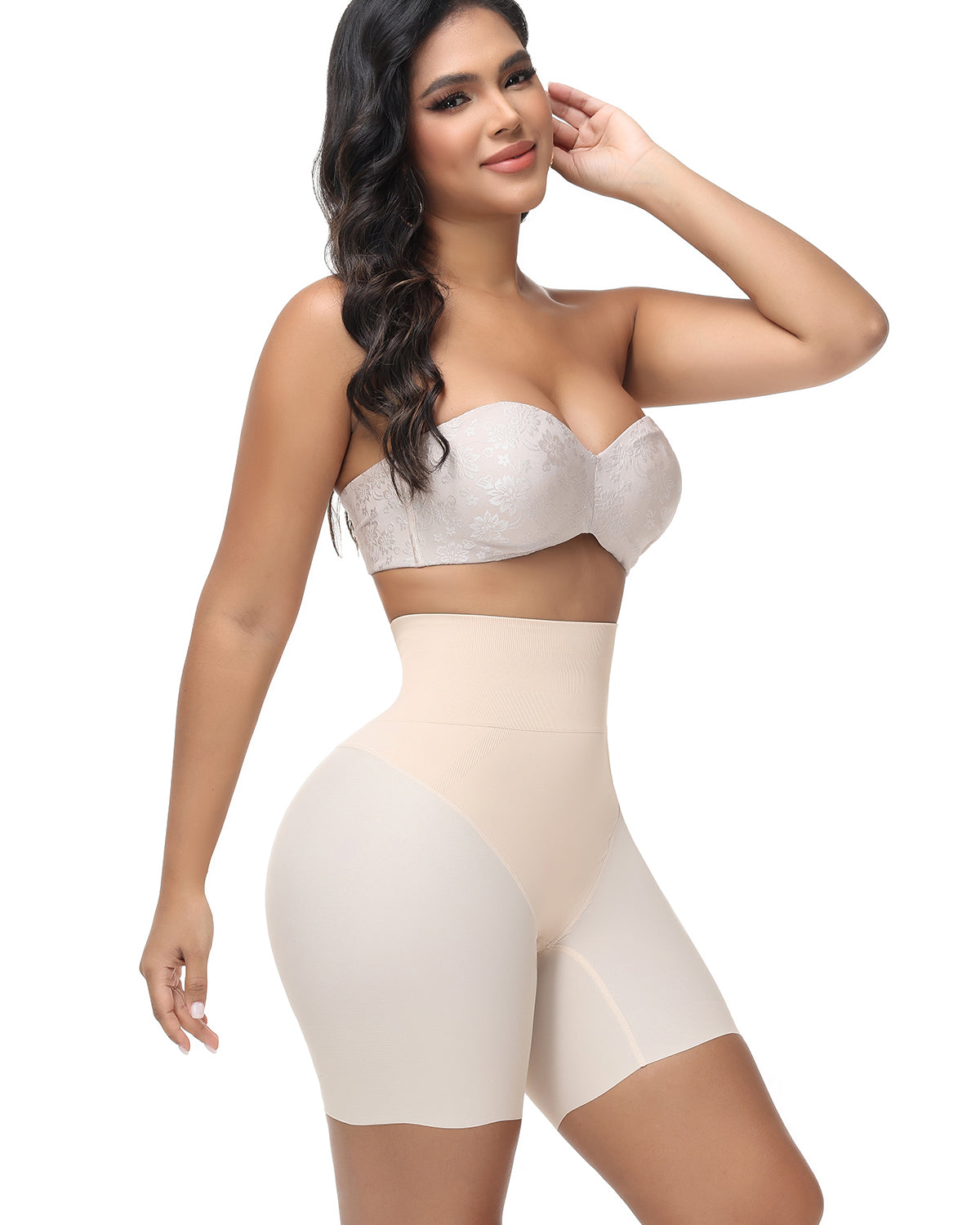 Shorts moldeadores sin costuras con control de abdomen y levantamiento de glúteos