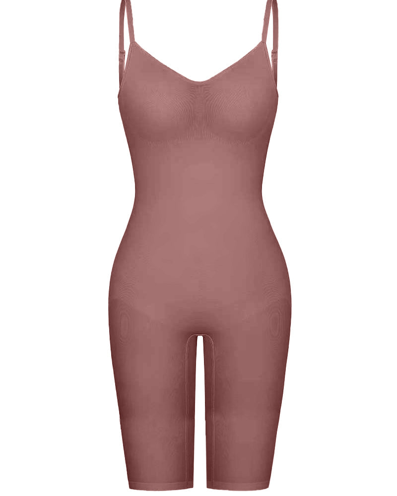 Body moldeador sin costuras, sin espalda, de longitud media con control de abdomen