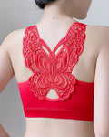 Front Closure Minimizer Butterfly Backless Bra Adjustable Wireless Comfort Bra