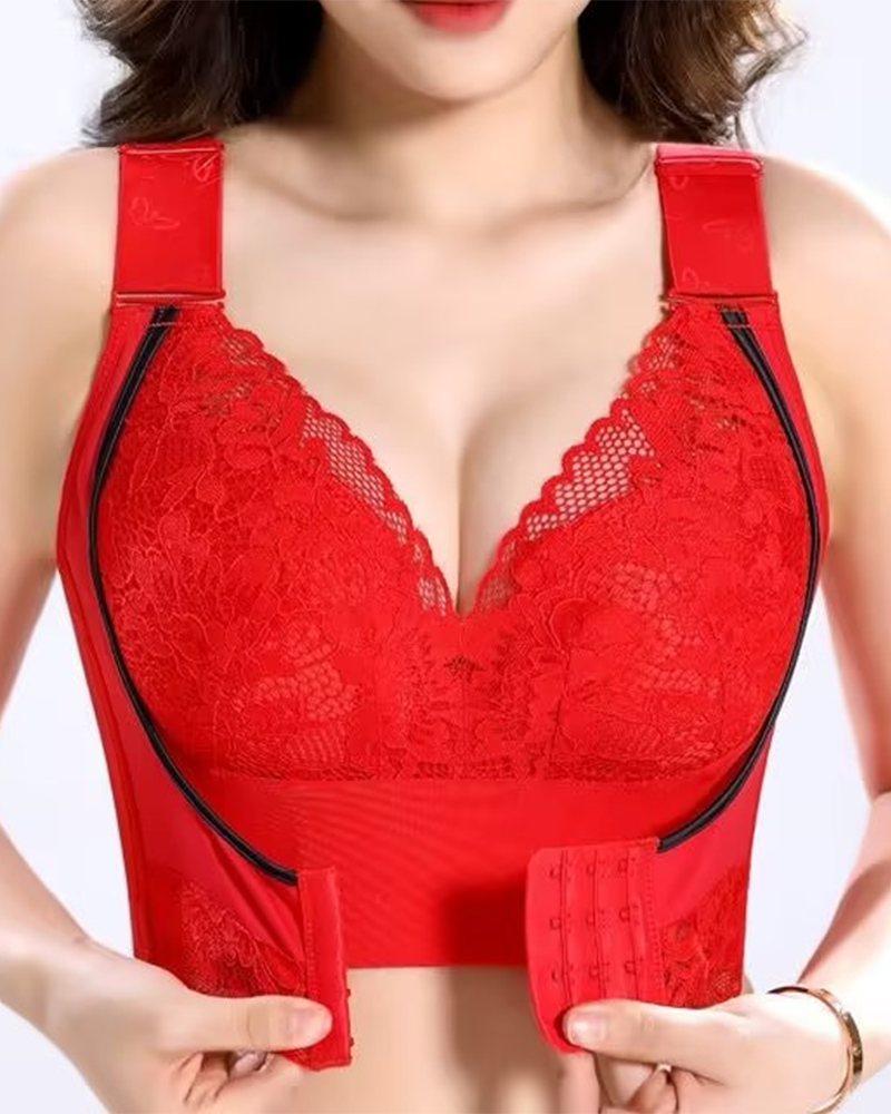 Sostén Moldeador Push Up con Cierre Frontal para Mujer Talla Grande