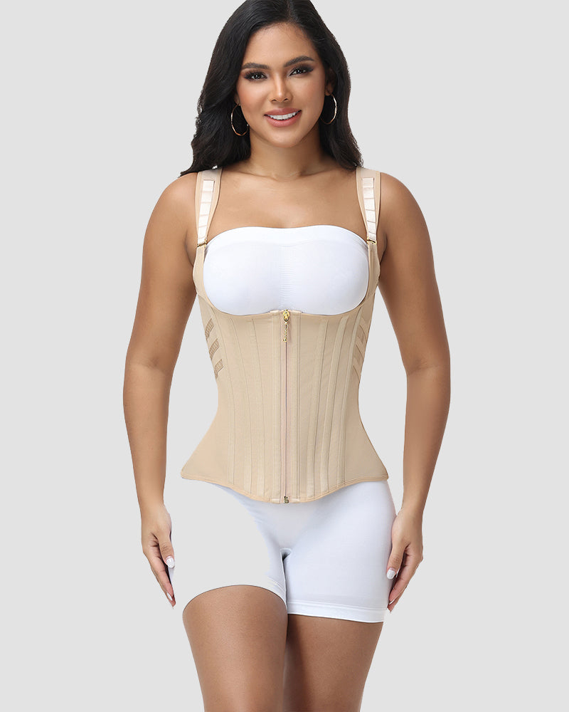 Shapshe® Faja Cinturilla de Compresión de Doble Capa con Varillas Curvas