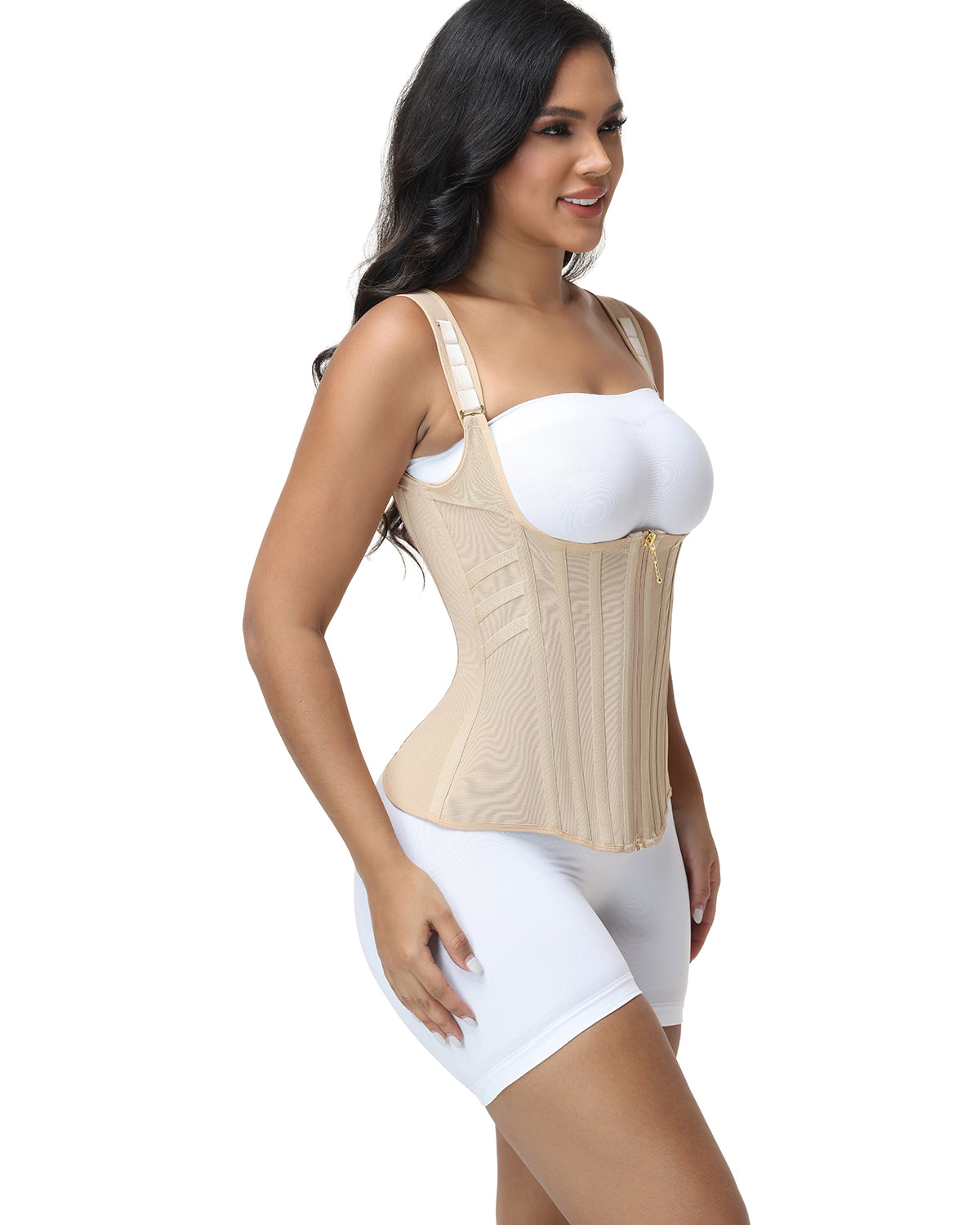 Shapshe® Faja Cinturilla de Compresión de Doble Capa con Varillas Curvas