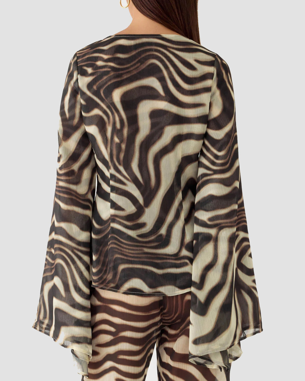 Traje Casual Elegante con Estampado de Cebra
