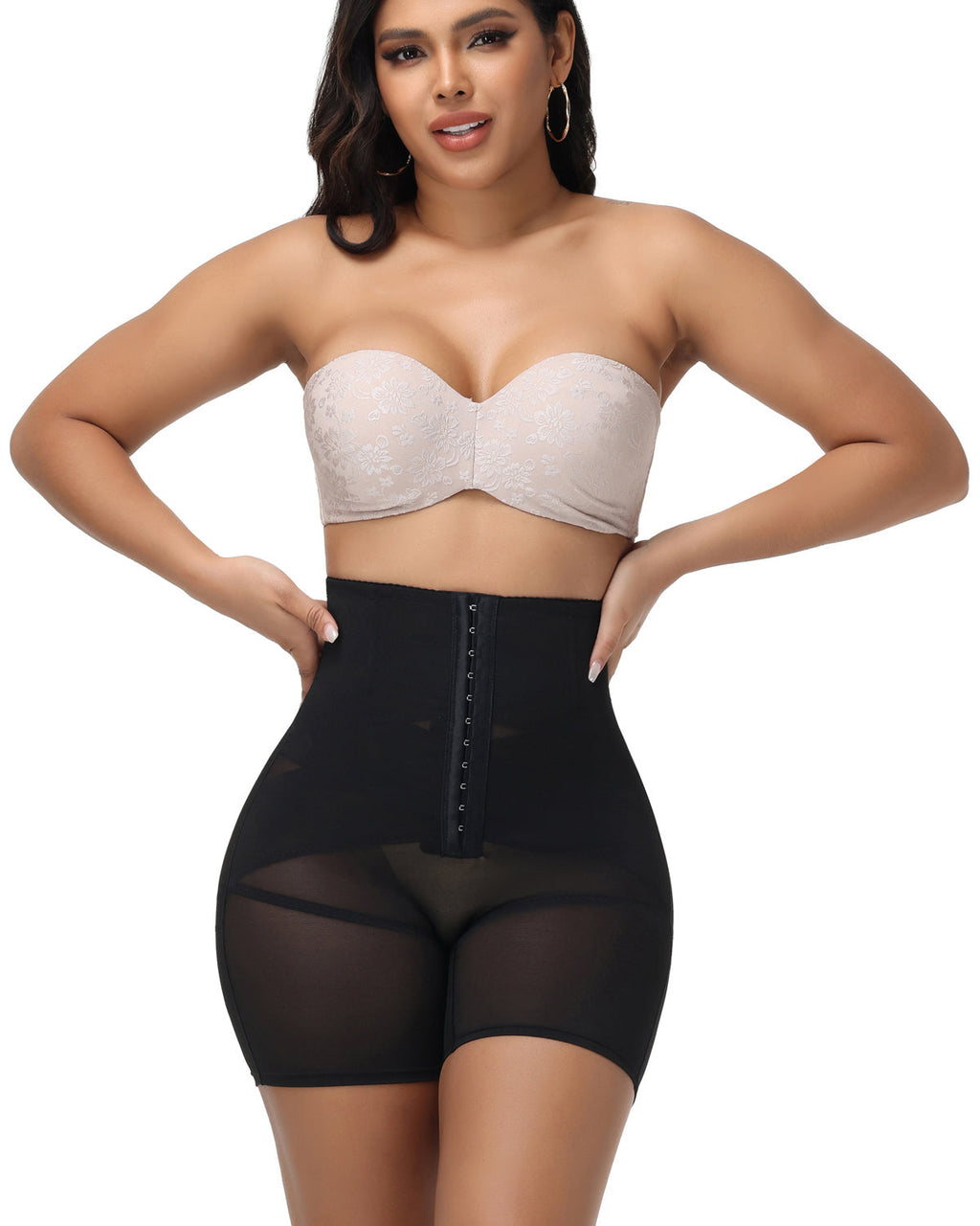 Shorts moldeadores de malla Shapshe® de cintura alta con control de abdomen (Preventa)