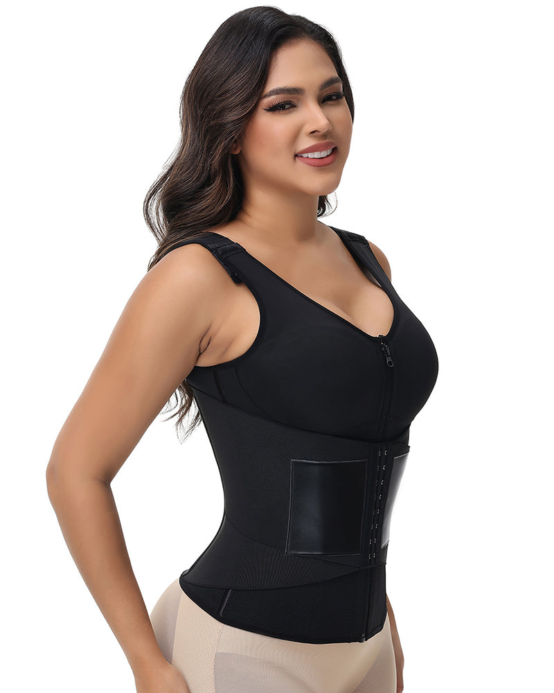 Shapshe® Fajas Colombianas Chaleco Cinturilla de Doble Compresión