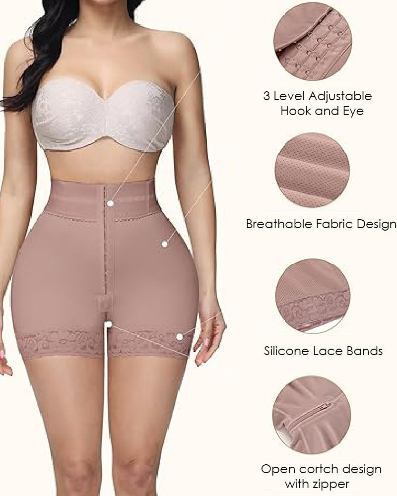 Shapshe® Shorts BBL de Doble Compresión de Cintura Alta con Panty de Control de Abdomen Medio