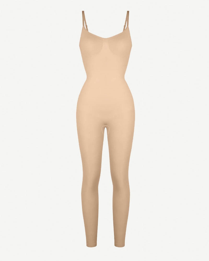 Enterizo moldeador femenino sin costuras con soporte para busto y control de abdomen