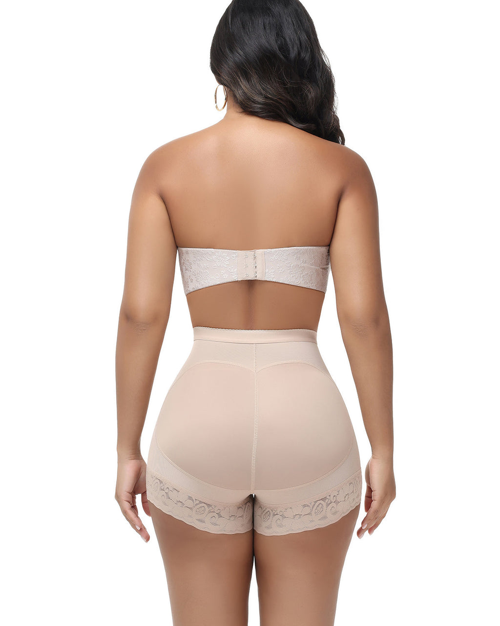 Shorts Shapshe® de Cintura Alta con Levantamiento de Cadera y Cierre Frontal de Gancho